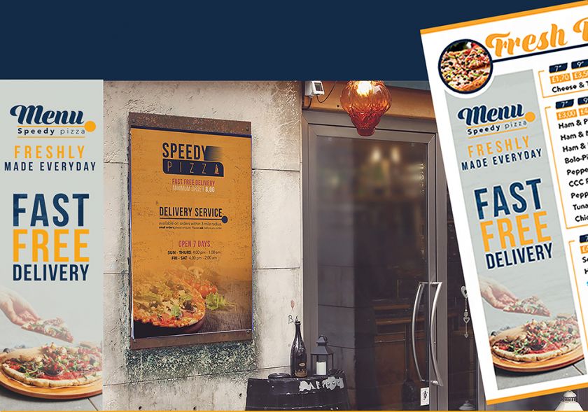 Speedy Pizza Flyer - Radia Helli - Graphic Designer / UI Designer / Social Media Manager - Rabat, Morocco