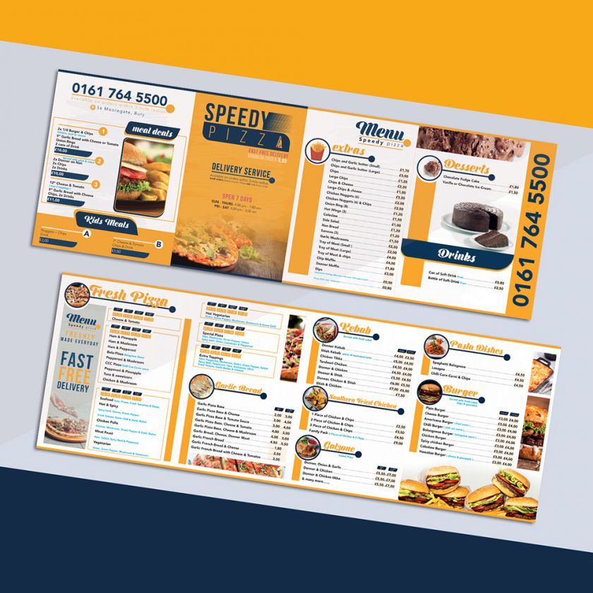 Speedy Pizza Flyer - Radia Helli - Graphic Designer / UI Designer / Social Media Manager - Rabat, Morocco